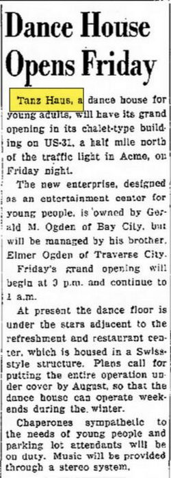 Tanz Haus (Tanz Haus Club, TanzHaus) - Jun 24 1964 Article On Opening